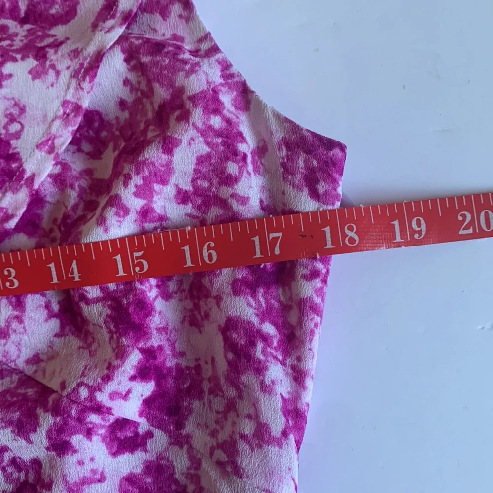 Ann Taylor Fuscia Floral Sleeveless Dress Size 12 - Picture 10 of 11